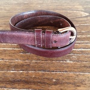 COACH WOMENS BROWN LEATHER BELT SIZE P